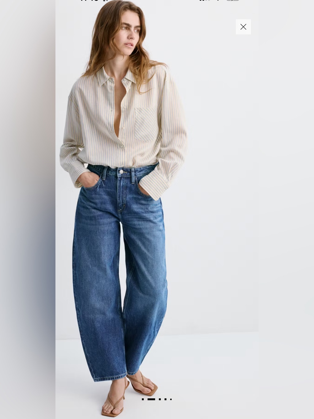 Mango High Waited Barrel Jean Size 8